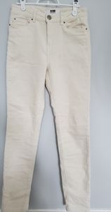 White high rise corduroy jeans